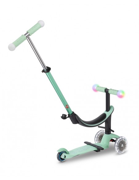 Patinete Micro Mini2Grow Deluxe Magic con luces menta