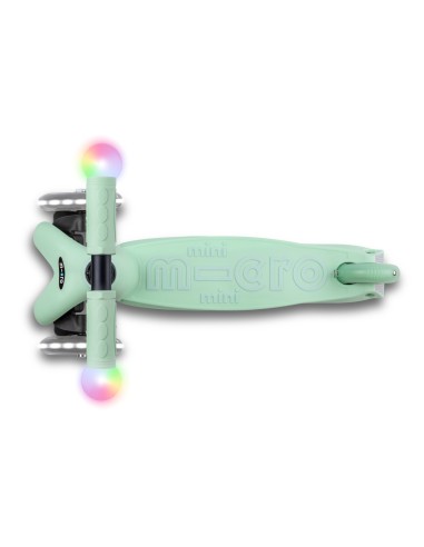 Patinete Micro Mini2Grow Deluxe Magic con luces menta
