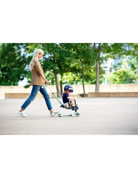 Patinete Micro Mini2Grow Deluxe Magic con luces menta