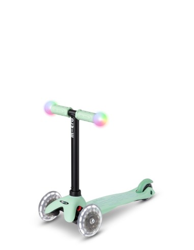 Patinete Micro Mini2Grow Deluxe Magic con luces menta