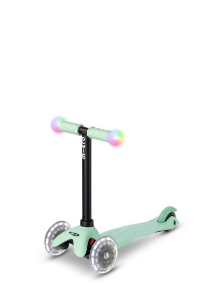 Patinete Micro Mini2Grow Deluxe Magic con luces menta