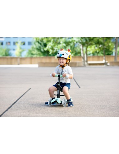 Patinete Micro Mini2Grow Deluxe Magic con luces menta