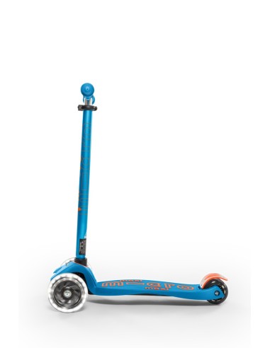 Patinete Maxi Micro Deluxe azul caribe con luces
