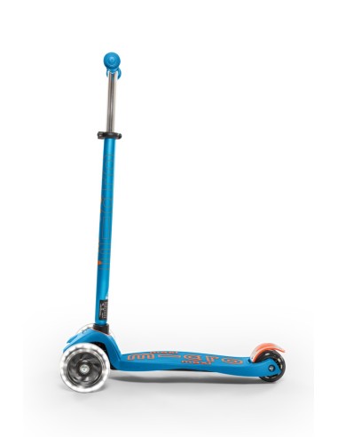 Patinete Maxi Micro Deluxe azul caribe con luces