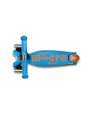 Patinete Maxi Micro Deluxe azul caribe con luces