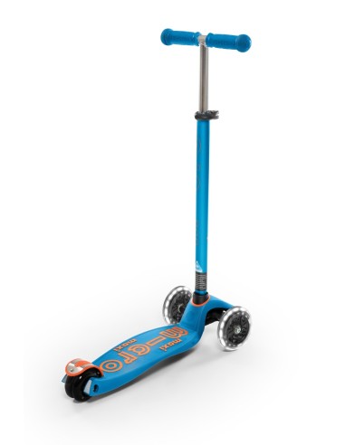 Patinete Maxi Micro Deluxe azul caribe con luces