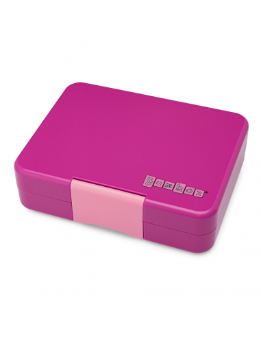 Fiambrera Yumbox Snack Malibu purple, bandeja Unicorn de 3 compartimentos