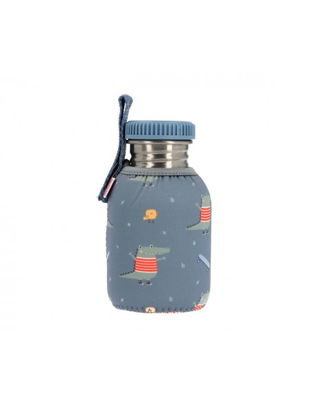 Botella de acero con funda Croc, de 350 mL