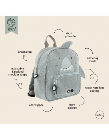 Mochila de algodón pequeña Mr. Shark