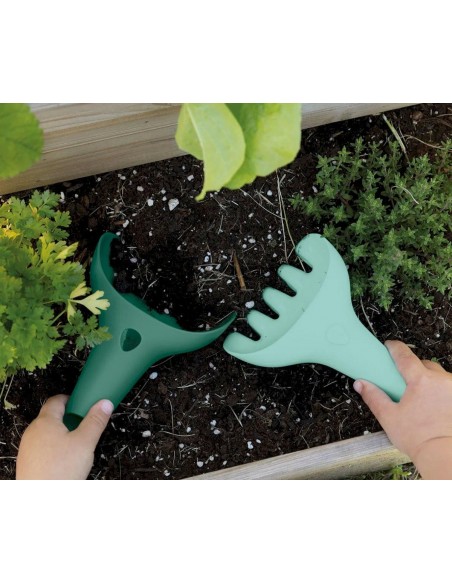 Set Raki Garden green de pala y rastrillo