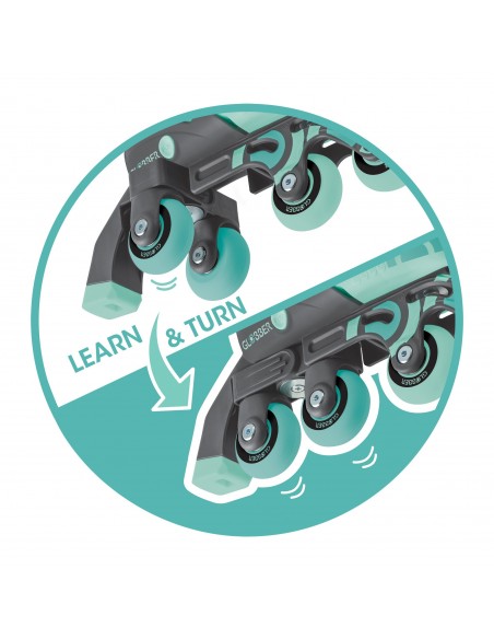Patines en línea 2 en 1, color menta