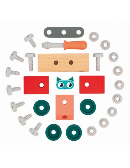 Coche gato de madera para hacer bricolaje Brico'Kids