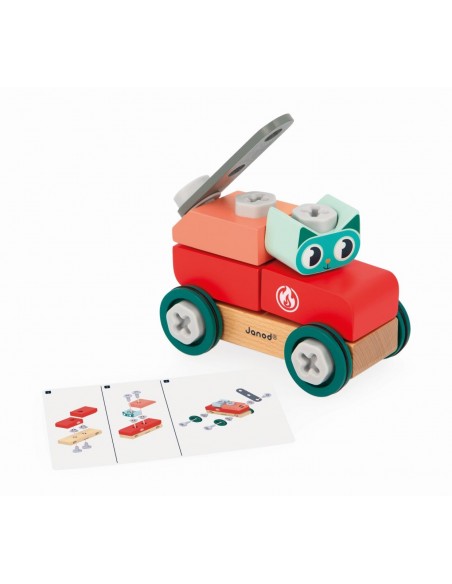 Coche gato de madera para hacer bricolaje Brico'Kids