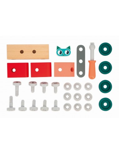 Coche gato de madera para hacer bricolaje Brico'Kids