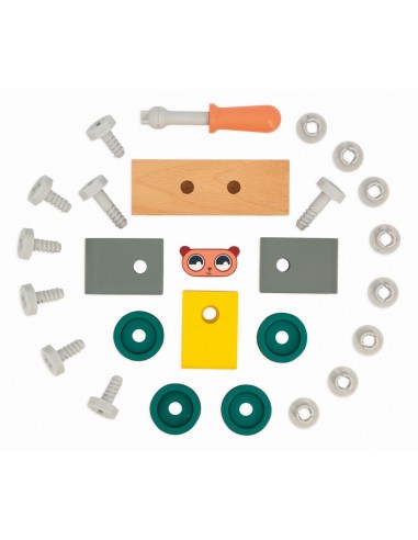 Coche oso de madera para hacer bricolaje Brico'Kids