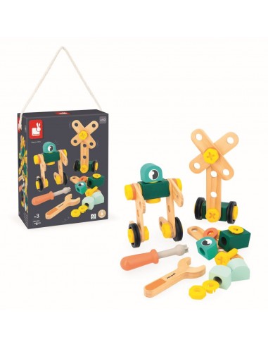 Bote de 50 piezas de madera para hacer bricolaje Brico'Kids