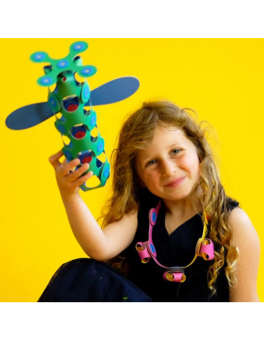 Crew Pack green/blue, set de 30 piezas de construcción magnéticas Clixo