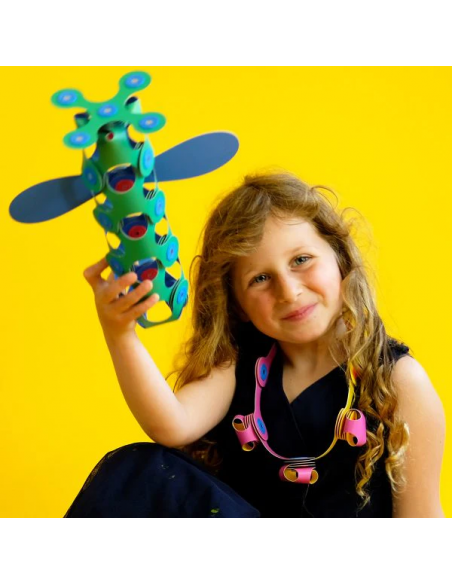 Crew Pack green/blue, set de 30 piezas de construcción magnéticas Clixo