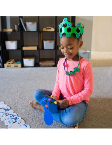 Crew Pack green/blue, set de 30 piezas de construcción magnéticas Clixo