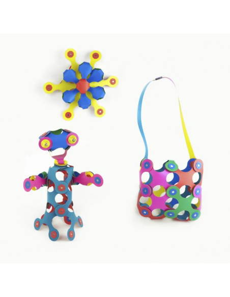 Rainbow Pack, set de 42 piezas de construcción magnéticas Clixo