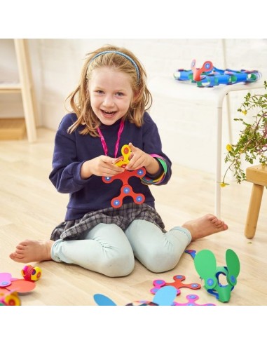 Rainbow Pack, set de 42 piezas de construcción magnéticas Clixo