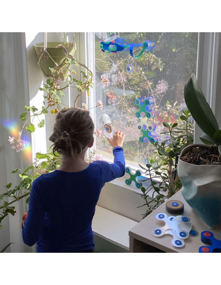 Window Pack, set de 24 piezas de construcción magnéticas Clixo