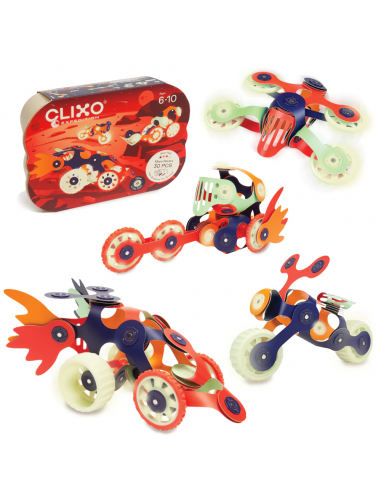 Mars Rovers Pack, set de 30 piezas de construcción magnéticas Clixo