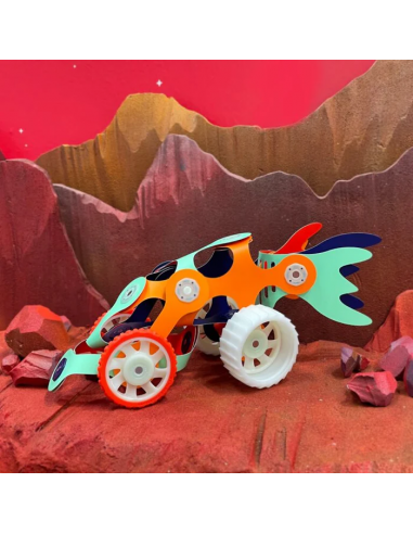 Mars Rovers Pack, set de 30 piezas de construcción magnéticas Clixo