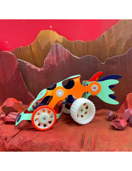 Mars Rovers Pack, set de 30 piezas de construcción magnéticas Clixo