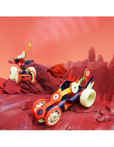 Mars Rovers Pack, set de 30 piezas de construcción magnéticas Clixo