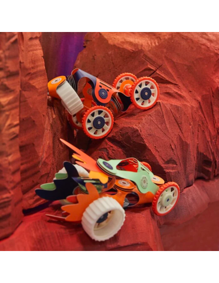 Mars Rovers Pack, set de 30 piezas de construcción magnéticas Clixo