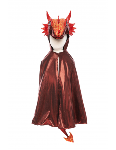 Capa de dragón rojo metálico