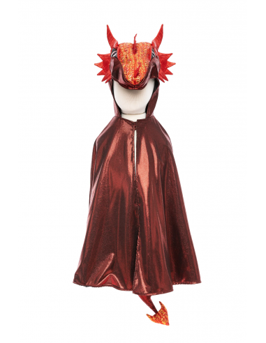 Capa de dragón rojo metálico