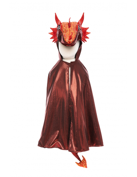 Capa de dragón rojo metálico