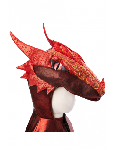 Capa de dragón rojo metálico