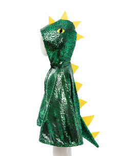 Capa de dragón verde metálico