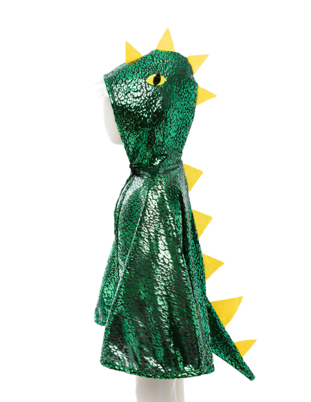 Capa de dragón verde metálico