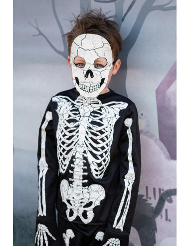 Disfraz de esqueleto brillante en oscuridad