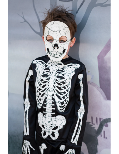 Disfraz de esqueleto brillante en oscuridad