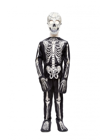 Disfraz de esqueleto brillante en oscuridad