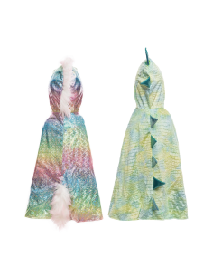 Capa reversible dragón-unicornio