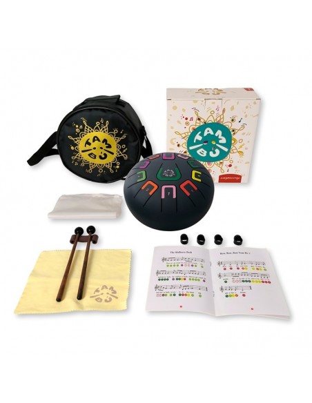 Tambor metálico de lengüetas, de 8" y 11 notas, color blue gray