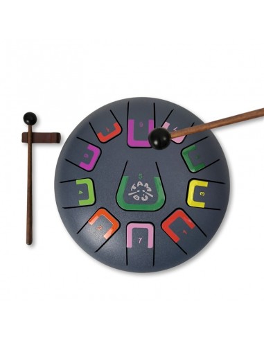 Tambor metálico de lengüetas, de 8" y 11 notas, color blue gray