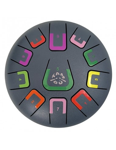 Tambor metálico de lengüetas, de 8" y 11 notas, color blue gray