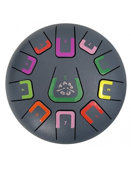 Tambor metálico de lengüetas, de 8" y 11 notas, color blue gray