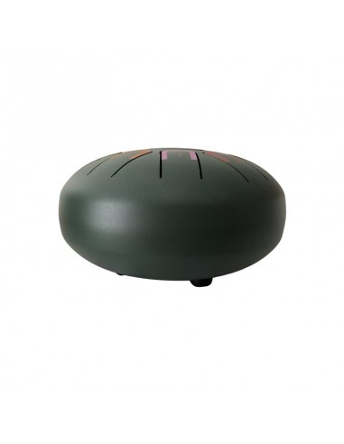 Tambor metálico de lengüetas, de 8" y 11 notas, color verde jungla mate