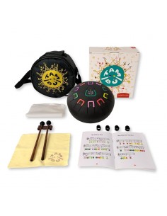 Tambor metálico de lengüetas, de 8" y 11 notas, color negro mate 2