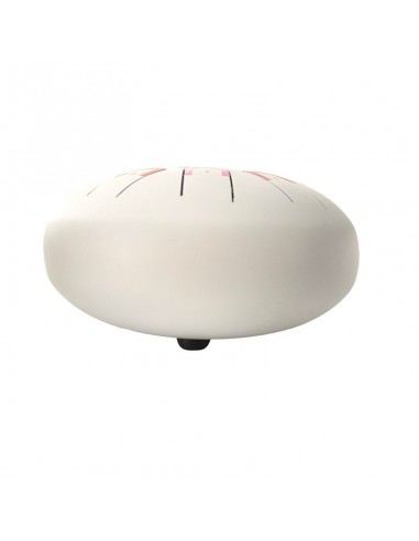 Tambor metálico de lengüetas, de 8" y 11 notas, color blanco mate