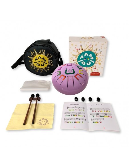 Tambor metálico de lengüetas, de 8" y 11 notas, color violeta