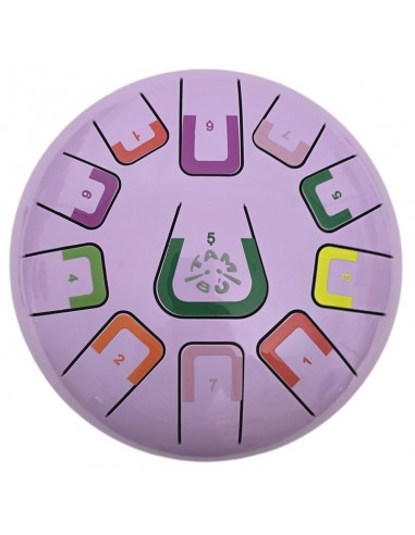 Tambor metálico de lengüetas, de 8" y 11 notas, color violeta